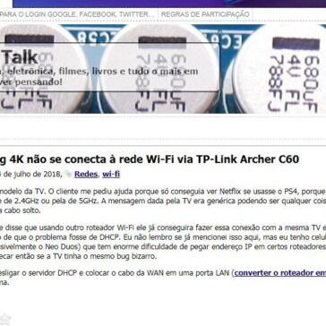 TV Samsung 4K não se conecta à rede Wi-Fi via TP-Link Archer C60 – Quick Talk