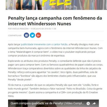 Penalty lança campanha com fenômeno da internet Whindersson Nunes | Segunda Pele | LANCE! – LanceNet