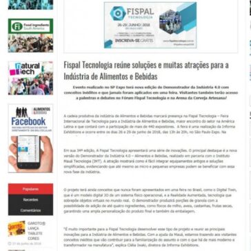 Fispal Tecnologia reúne soluções e muitas atrações para a Indústria de Alimentos e Bebidas – Revista Alimentos e Bebidas