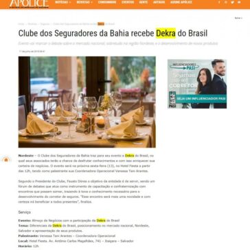 Clube dos Seguradores da Bahia recebe Dekra do Brasil – Revista Apólice