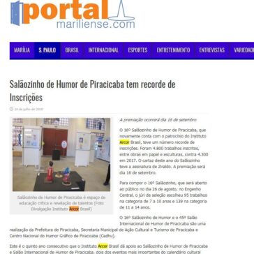 Salãozinho de Humor de Piracicaba tem recorde de Inscrições – Portal Mariliense