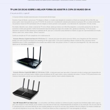 TP-Link dá dicas sobre a melhor forma de assistir à Copa do Mundo em 4K – Comunicação & Cia