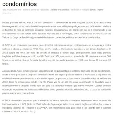 O dia do bombeiro e a importância do AVCB para estabelecimentos comerciais, edifícios residenciais e condomínios – SEGS