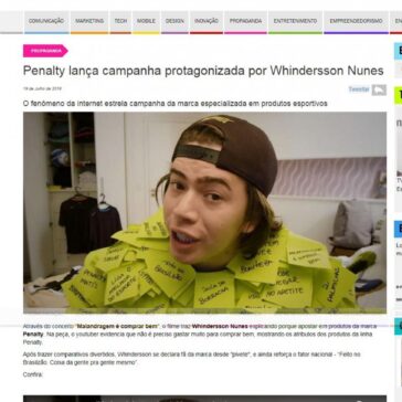Penalty lança campanha protagonizada por Whindersson Nunes – Acontecendo Aqui
