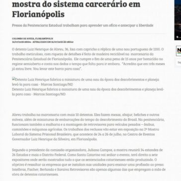 Trabalho de detentos será exposto em mostra do sistema carcerário em Florianópolis – Nd Online