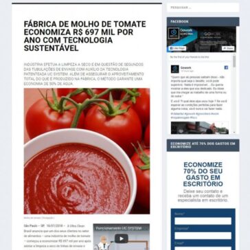 Fábrica de molho de tomate economiza R$ 697 mil por ano com tecnologia sustentável – Blog Gowork