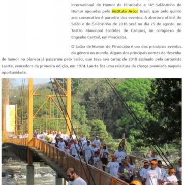 Instituto Arcor apoia várias atividades do Salão e Salãozinho de Humor de Piracicaba – Surgiu
