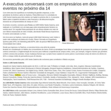 LIDE SC receberá vice-presidente da Sephora na América Latina – Gazeta das Praias