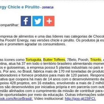 Arcor lança Poosh Energy Chicle e Pirulito – JorNow
