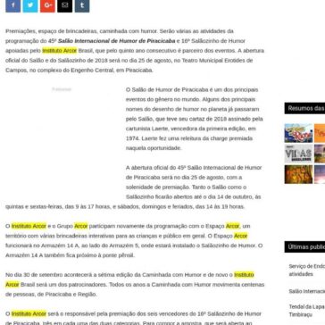 Salão Internacional de Humor de Piracicaba – RedeNotícia