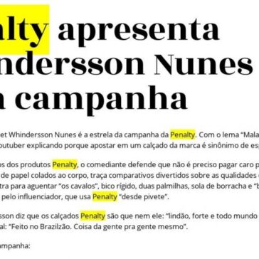 Penalty apresenta Whindersson Nunes em nova campanha – Inteligemcia