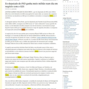 Ex-deputado do PSD ganha meio milhão num dia em negócio com o GES – Salus Populi Suprema Lex Esto