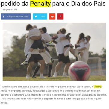 “Jogue bola com o seu filho” é o pedido da Penalty para o Dia dos Pais – Grandes Nomes da Propaganda