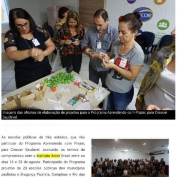 ESCOLAS DE TRÊS ESTADOS ASSINAM TERMOS COM INSTITUTO ARCOR BRASIL PARA NOVO PROGRAMA – Diário Regional
