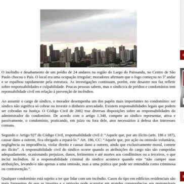 A responsabilidade civil dos síndicos na prevenção e combate a incêndios em condomínios – Salvador Notícias