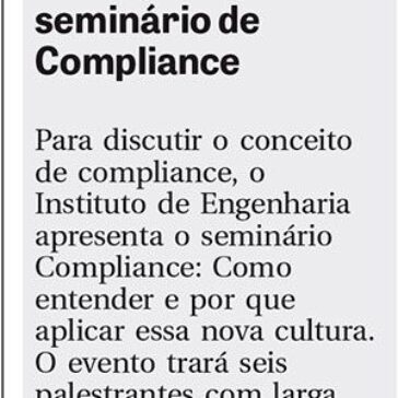 Instituto oferece seminário de Compliance – DCI