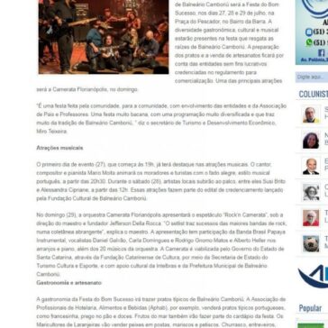 Festa do Bom Sucesso acontece neste final de semana – Sala de Notícias