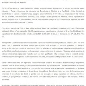 Interplast e EuroMold reúnem toda a cadeia de fornecedores com as melhores tecnologias e inovações para a indústria do plástico – SEGS
