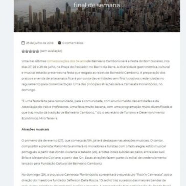 Festa do Bom Sucesso acontece neste final de semana ? Meu Balneário Camboriú – Meu Balneário Camboriú