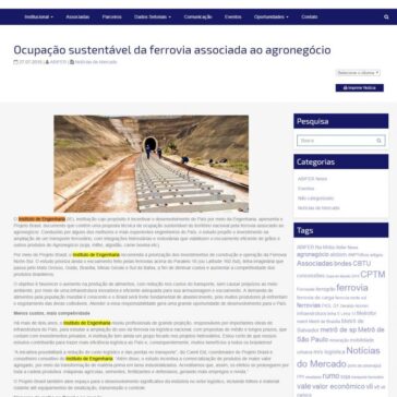 Ocupação sustentável da ferrovia associada ao agronegócio – ABIFER