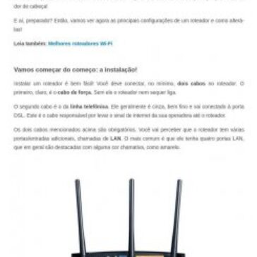 Como configurar o roteador – Zoom