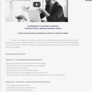 Gestão de Mídias Sociais: Facebook, Instagram, Linkedin, Twitter e YouTube – Sympla