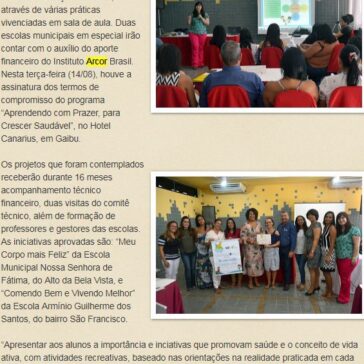 Escolas municipais participam de projeto social do Instituto Arcor – João Barbosa Fotos
