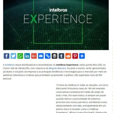 Intelbras Experience acontece nesta quinta, no Classic Hall – Blog do Moreira