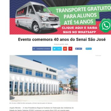 Evento comemora 40 anos do Senai São José – Biguá News