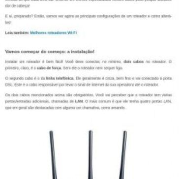 Como configurar o roteador – Zoom