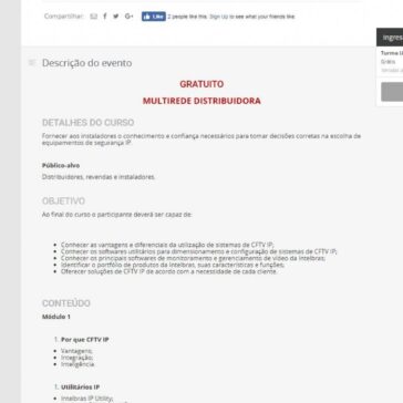 Treinamento CFTV IP INTELBRAS – Sympla