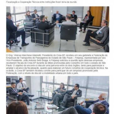 Crea-SP e Federação de Empresas de Transportes discutem mobilidade urbana – CREA SP