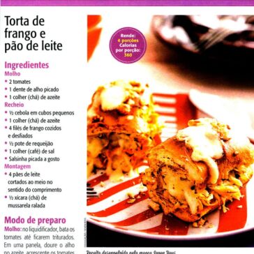 Torta de frango e pão de leite Ana Maria Receitas (Revista Ana Maria)