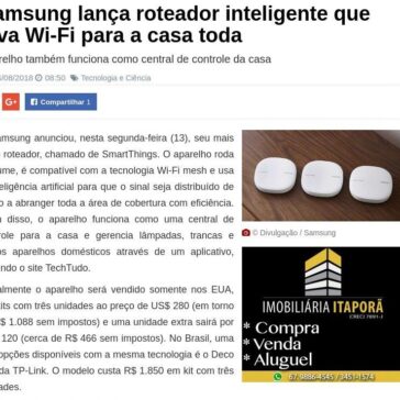 Samsung lança roteador inteligente que leva Wi-Fi para a casa toda – Itaporã News