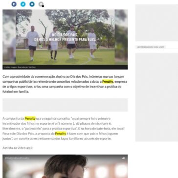 Dia dos Pais: Campanha da Penalty visa incentivar futebol em família – Torcedores.com