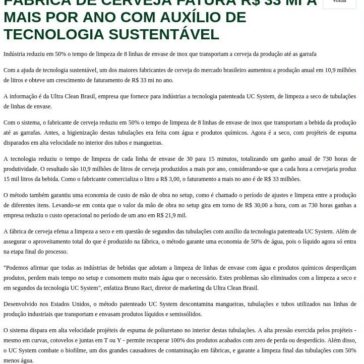Fábrica de cerveja fatura R$ 33 mi a mais por ano com auxílio de tecnologia sustentável – Aditivos & Ingredientes
