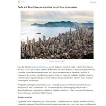 Festa do Bom Sucesso acontece neste final de semana – Meu Balneário Camboriú
