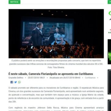 É neste sábado, Camerata Florianópolis se apresenta em Curitibanos – Portal Via Pública