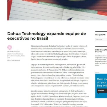 Dahua Technology expande equipe de executivos no Brasil – Canal Executivo Blog