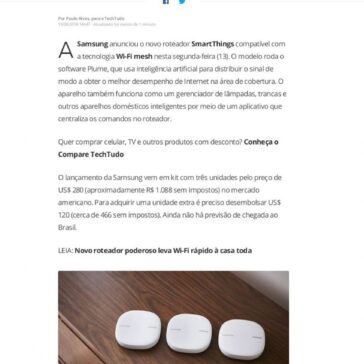 SmartThings: Samsung anuncia roteador mesh para Wi-Fi mais inteligente – Tech tudo