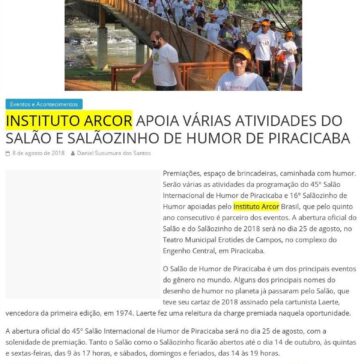 INSTITUTO ARCOR APOIA VÁRIAS ATIVIDADES DO SALÃO E SALÃOZINHO DE HUMOR DE PIRACICABA – Jornal Dia Dia