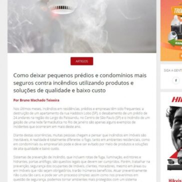 Como deixar pequenos prédios e condomínios mais seguros contra incêndios utilizando produtos e soluções de qualidade e baixo custo – Revista Segurança Eletrônica