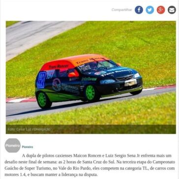 Dupla caxiense busca manter a liderança do Campeonato Gaúcho de Super Turismo – Pioneiro (On-line)