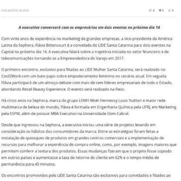 LIDE SC receberá vice-presidente da Sephora na América Latina – Blog do Prisco