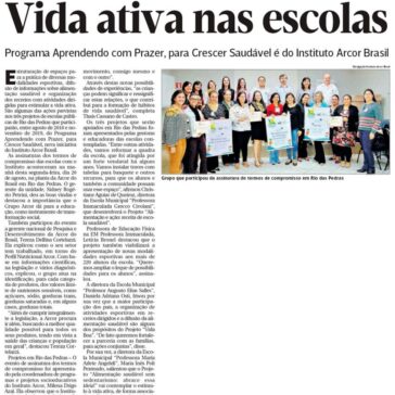 Vida ativa nas escolas – Gazeta de Piracicaba