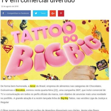 Big Big Tatuagem ganha às telas da TV em comercial divertido – Grandes Nomes da Propaganda