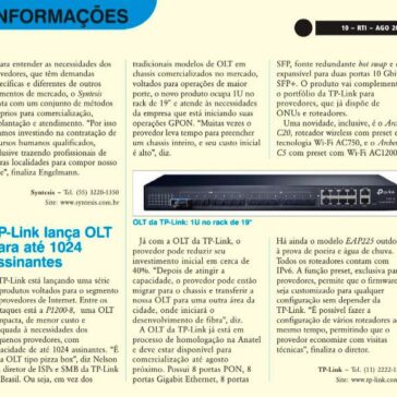 TP-Link lança OLT para até 1024 assinantes – RTI