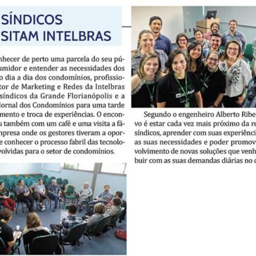 # Síndicos visitam Intelbras – Jornal dos Condomínios