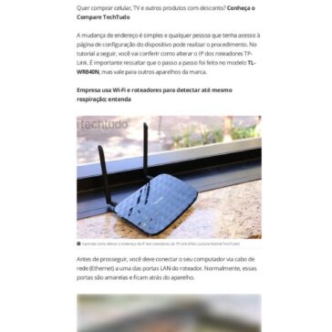 Como mudar o endereço de IP do roteador da TP-Link – Tech tudo