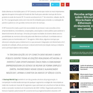3° SP Conecta: evento gratuito reunirá o ecossistema de startups de todo o Estado de São Paulo – Criptomoedas Fácil